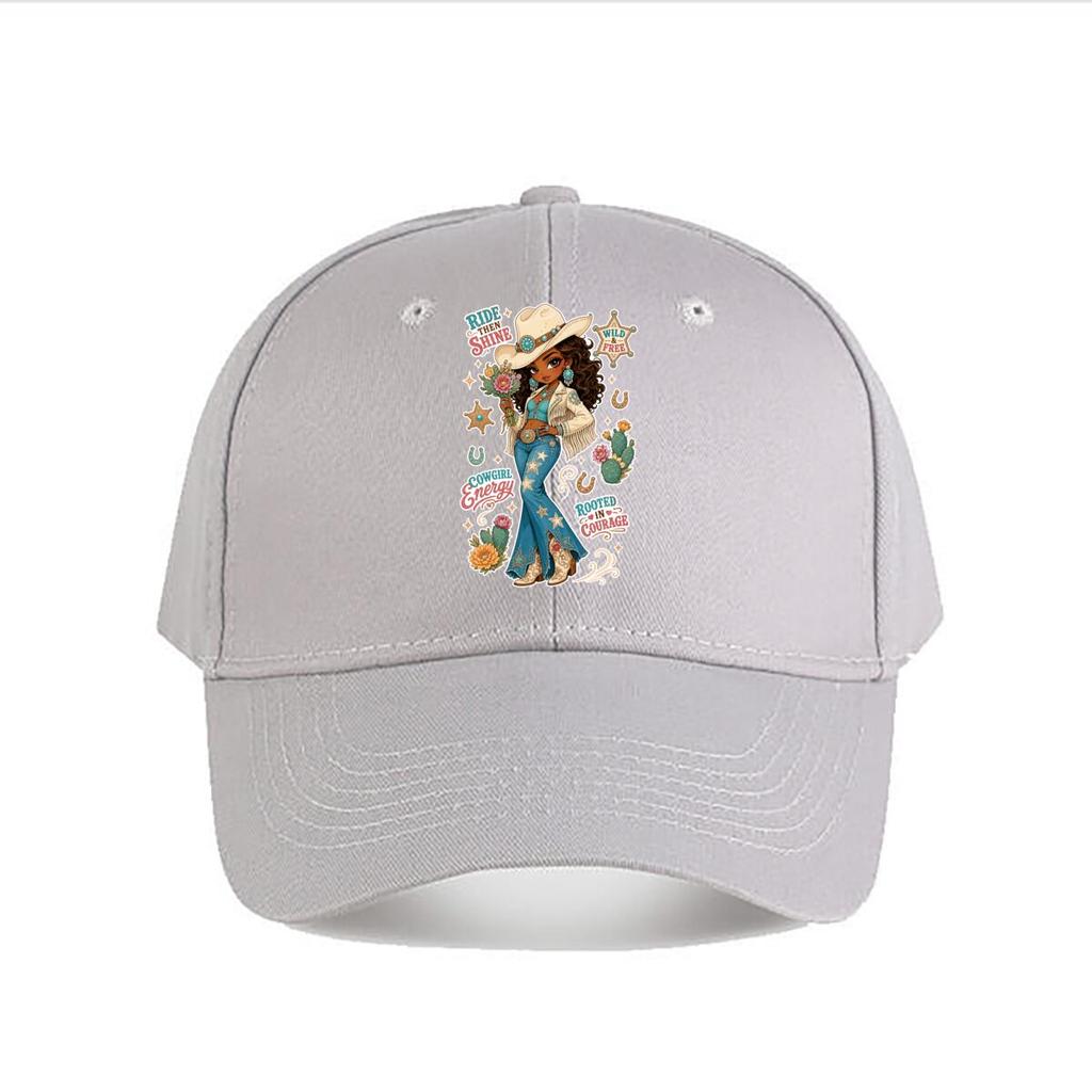 Glam Western Diva Rodeo Cowgirl Art Baseball Cap Fashion Outdoor Sports Sunhat Unisex Snapback Cap Womens