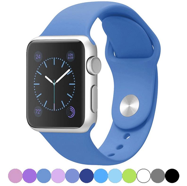 Apple Silicone Strap for Apple Watch Series 1-9/SE, Classic Sports Band