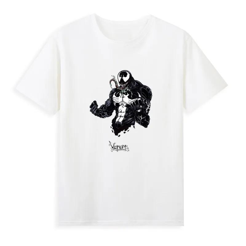 2026 Venom Marvel Peripherieartikel Bedrucktes Kinder-T-Shirt Rundhals Reine Baumwolle Familienkleidung für Eltern und Kinder