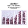 Long Bag Nail Art Jewelry Glass Flat Bottom Diamond Nail Art Diamond Nail Art Jewelry Mixed