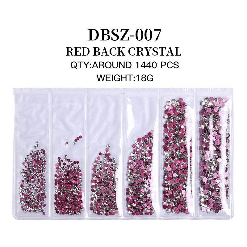 Long Bag Nail Art Jewelry Glass Flat Bottom Diamond Nail Art Diamond Nail Art Jewelry Mixed