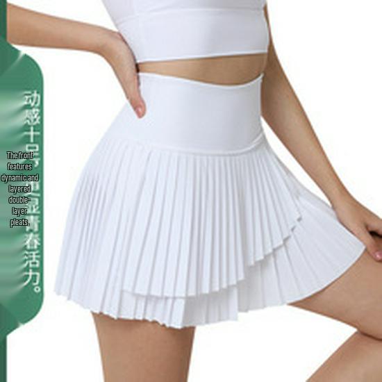 Sun Protection Pleated Sports Skirt for Running, Golf, Badminton & Tennis