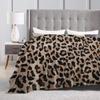 Cheetah Leopard Blanket Animal Skin Travel Flannel Bedding Throws For Couch Bed Warm Custom Quality Bedspread Birthday Gift