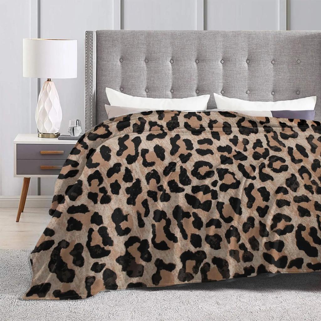 Cheetah Leopard Blanket Animal Skin Travel Flannel Bedding Throws For Couch Bed Warm Custom Quality Bedspread Birthday Gift