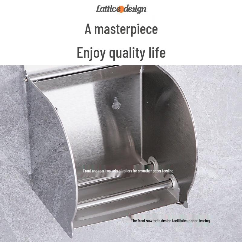 DANLE 201 Stainless Steel Wall-Mounted Tissue Holder