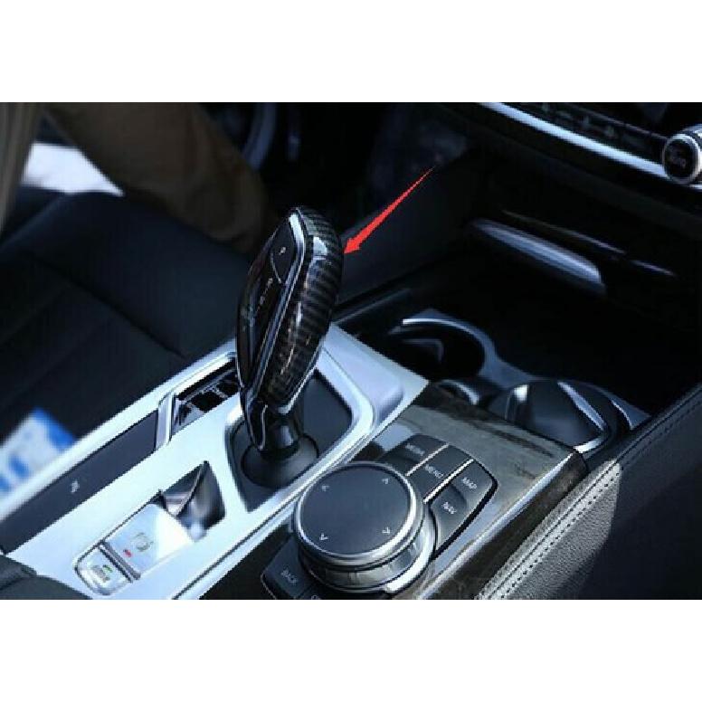 For BMW 5 Series G30 2018- Carbon Fiber Middle Console Gear Shift Knob Cover