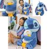 Adorabile Peluche Stitch che Abbraccia un'Anatra Morbido Bambola Ripiena in Cotone PP per Bambini e Fidanzate Regali di Compleanno