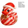 Christmas Duck Figurine Gingerbread Christmas Tree Duck Ornament Desktop Candy Cane Duck Statue for Festive Decoration Xmas Party Stocking Fillers