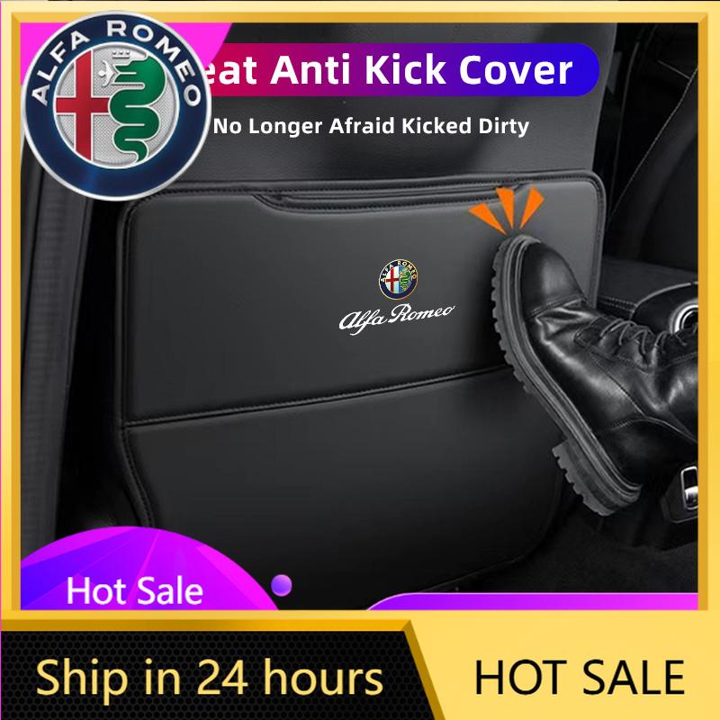 Car Stickers For Alfa Romeo Leather Car Seat Protection Pads Pocket Storage Mat For Alfa Romeo Giulietta Mito 159 Giulia Stelvio