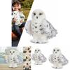 Adorable Wizard Snowy Owl Plush Toy Soft Stuffed Doll For Kids Christmas Gift