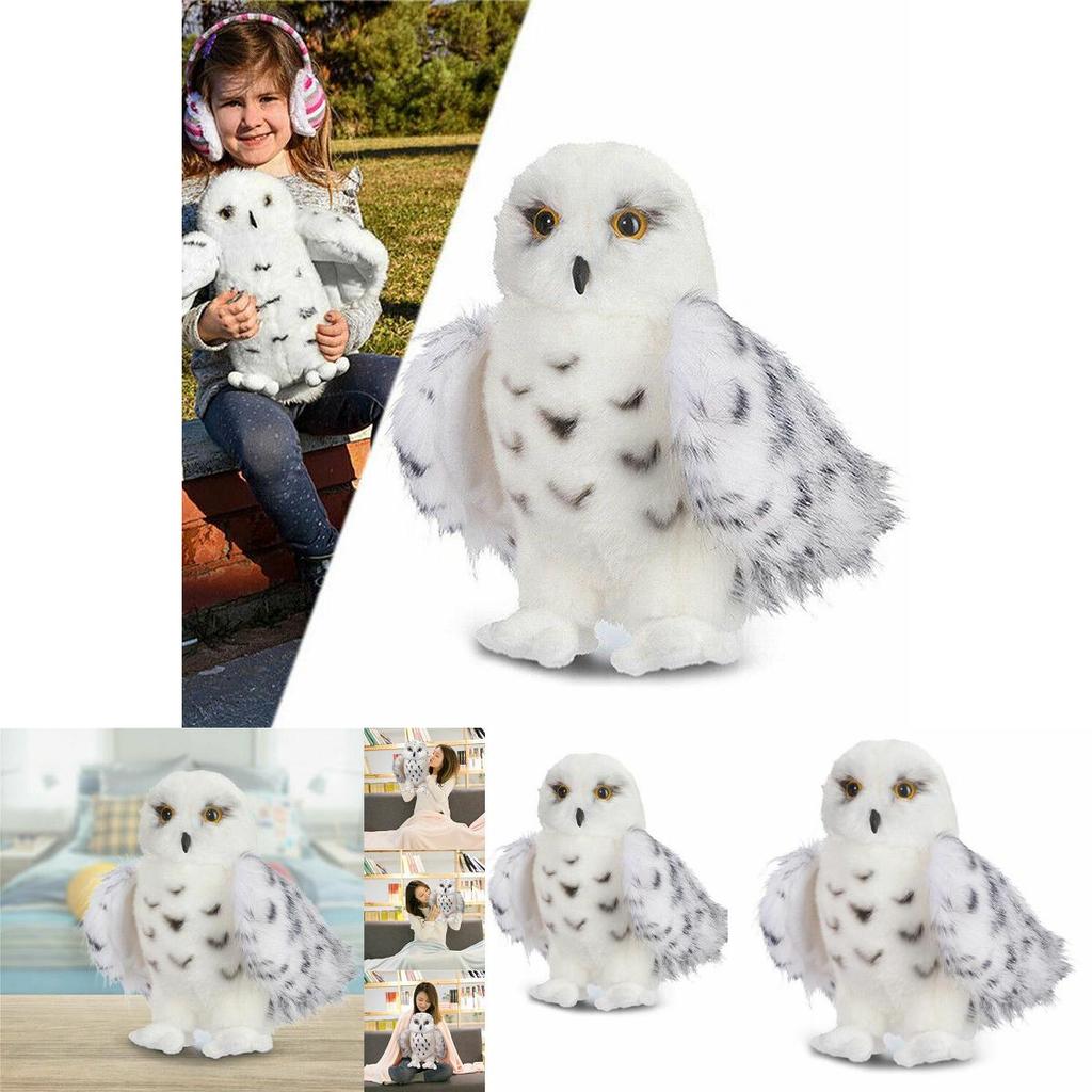 Adorable Wizard Snowy Owl Plush Toy Soft Stuffed Doll For Kids Christmas Gift