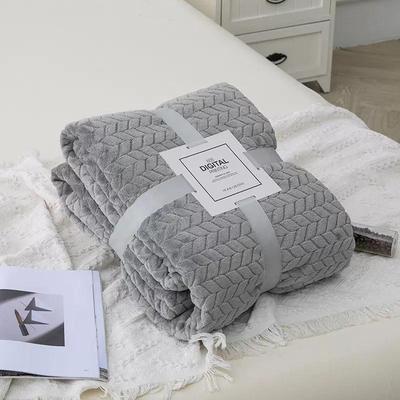 Cozy Baby Fleece Flannel Nap Blanket - Thick Solid Color Throw for Sofa or Gift