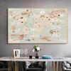 Cartoon Ocean Animal World Map Wall Art Canvas Painting Nordic Posters And Prints Nursery Wall Pictures For Kids Room Decoration