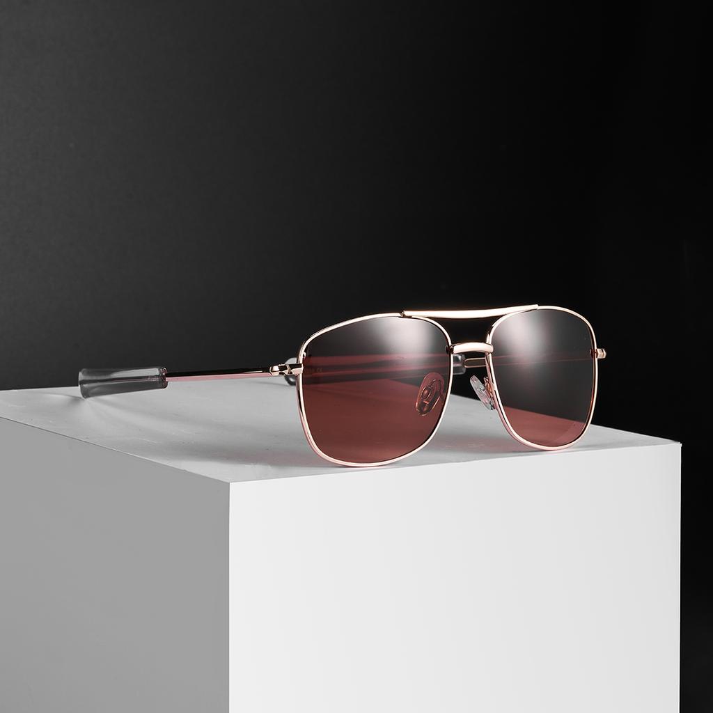 Ruiao classics men and women aviator sunglasses double bridge metal glasses for driving and fishing