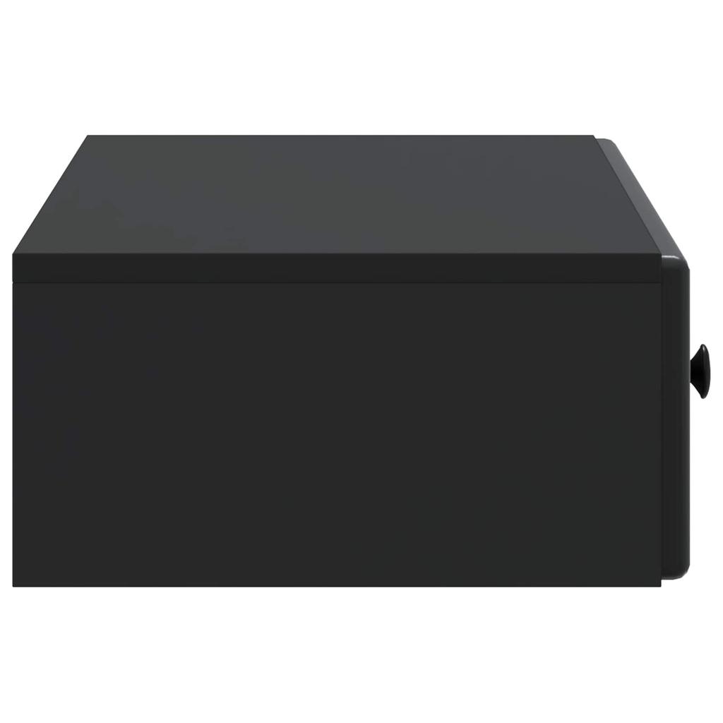 Wall Mounted Side Table Black 87.5 x 34.5 x 17 cm