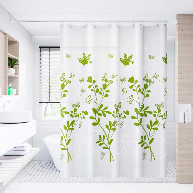 

LIEI Punch-Free PEVA Waterproof Shower Curtain