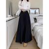 2026 New High-Waist A-Line Chic Long Suit Half-Skirt for Women - Spring/Autumn Korean Style Slimming Umbrella Skirt