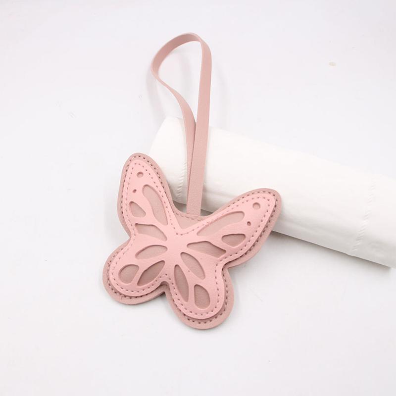 Butterfly Keychain Charm Cute Pu Leather Bag Accessories For Butterfly Lovers Good Gift