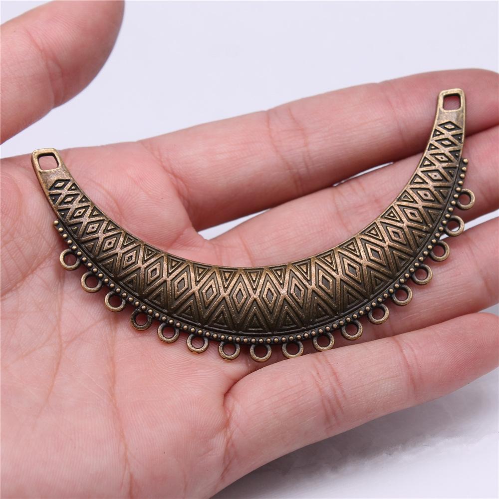2pcs Necklace Connector For Jewelry Making Tibetan Silver Color Pendants Antique Jewelry Making DIY Handmade Craft