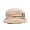 Bow Wide Brim Fisherman Hat Woolen Herbst Winter Damen Coldproof Warm Basin Hat