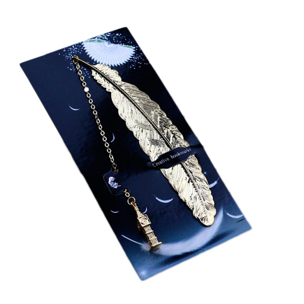 Cute Cartoon Bookmark Design of Metal Feather Bookmarks Promotional Gift