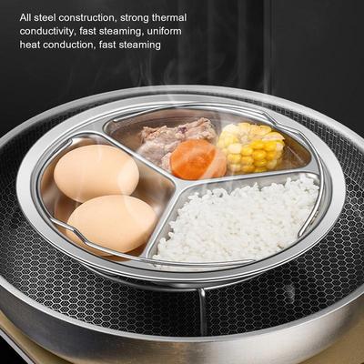Geteilter Dampfgarereinsatz Abgeteilter Dämpfeinsatz Ergonomischer Griff Verbrühschutz Dampfgarer Topf Für Effizientes Sicheres Kochen