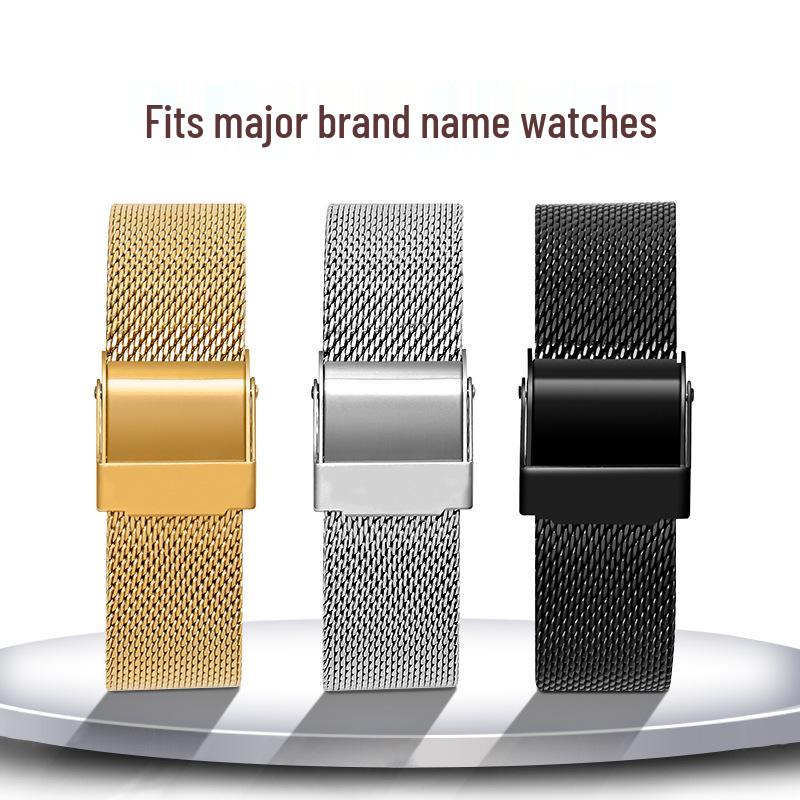 Stainless Steel Milanese Mesh Watch Band with Hook Buckle – Fine Steel Accessory