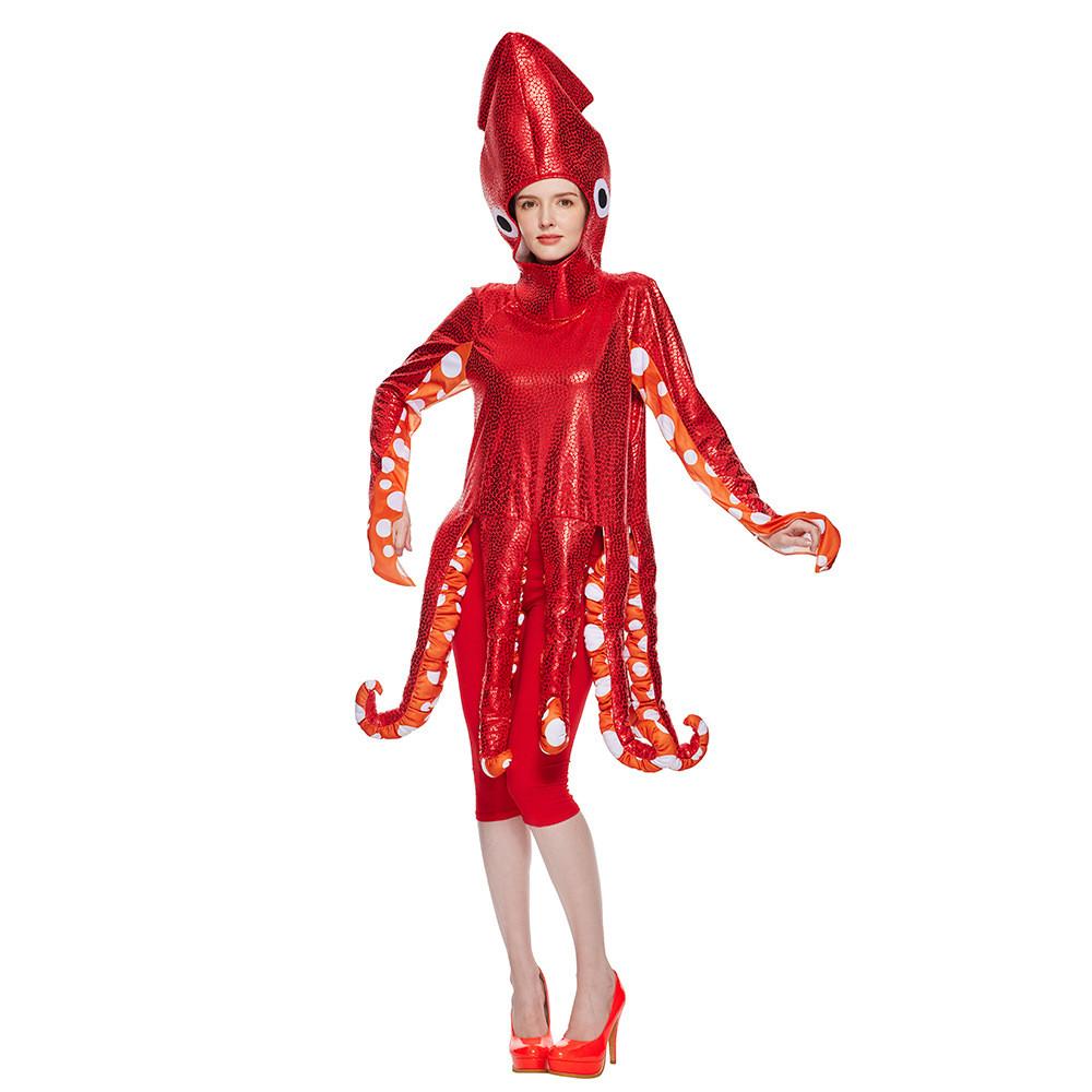 Halloween Marine Creature Octopus Costume For Adults With Polyester Material For Cosplay And Themed Parties