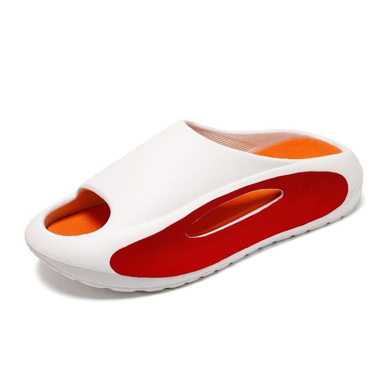 

Slippers men s and women s large size thick bottom heightening indoor one-word drag summer couple large size beach cool slippers 44-45