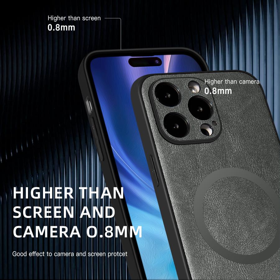 Hülle für iPhone 16 15 14 13 12 11 Pro Max Hülle Leder Handyhülle für iPhone 14 7 8 Plus XS XR Hülle Silikon Luxus Rückseite