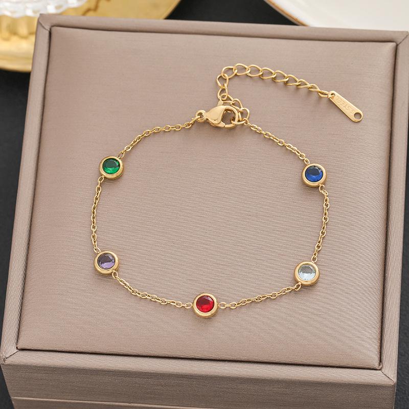 Meichen 18k Gold Non-Fading Titanium Steel Women's Fashion Bracelets - Simple, Versatile, Trendy European and American Style.