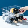 2/3 Grids Plastic Wine Rack Stackable Refrigerator Cabinet Pantry Countertop Champagne Beer Bottles Display Holder Organizer