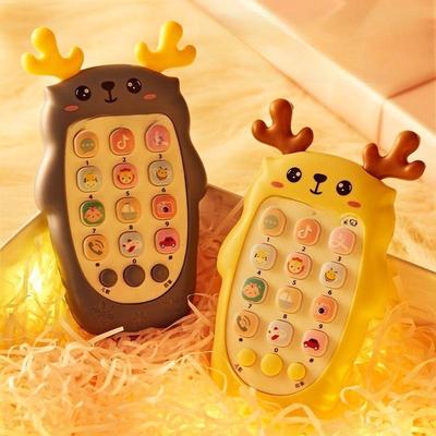 Wiederaufladbares, pädagogisches Baby-Musiktelefonspielzeug für Mädchen und Jungen, kaubares Design, für Kinder im Alter von 0–3 Jahren
