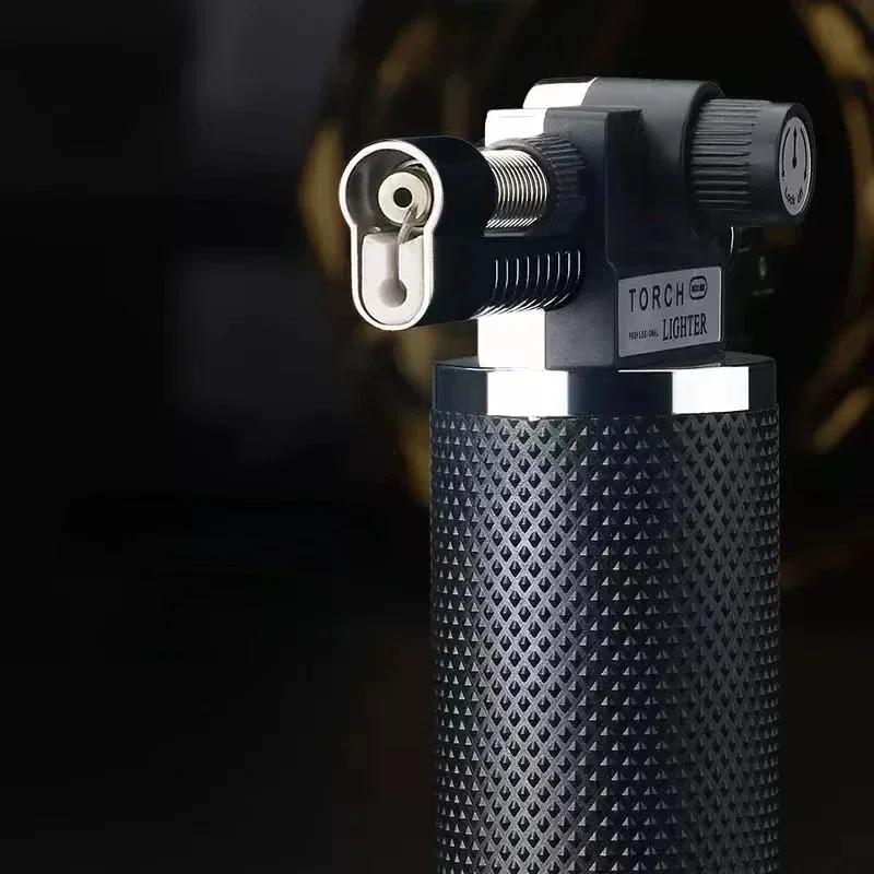 Professional Adjustable Fireproof and Windproof Lighter Suitable for BBQ/cooking/welding Large Capacity Refillable Gas Lighter