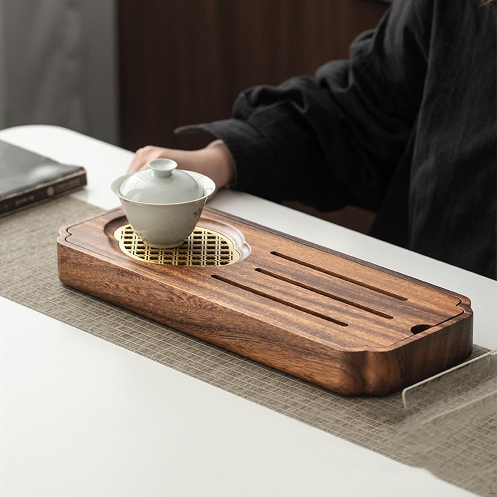 

Китайский поднос для чая Gongfu, горшок для хранения воды, прямоугольная многофункциональная маленькая доска из цельного дерева для