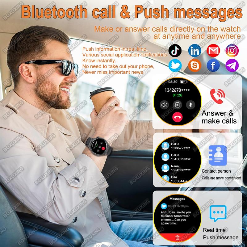 New Ultra Thin Smart Watch Men HD  150+Sports NFC GPS Track IP68 Waterproof Health Monitor Bluetooth Call Smartwatch Woman