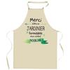 Kitchen Apron - Unforgettable Gardener Thank You - Durable Cotton - Long-lasting France Print - Adjustable Ties