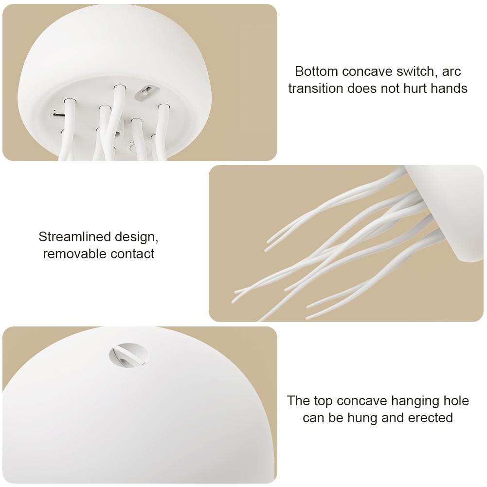 Gradient Intelligent Voice-Controlled Jellyfish Light Smart Touch Foot Bedroom Atmosphere Light Type-C Charging