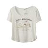 Curved hem printed short-sleeved fit T-shirt women's summer new fat mm pure desire front shoulder top 232220