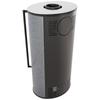 Wood burning steel stove KRATKI ERIK Ø 150 5,5 kW decorative ceramics GRAY SATIN black thermotec self closing door