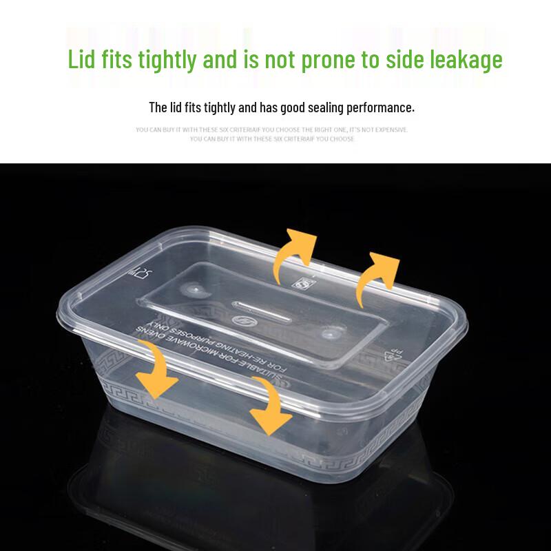 Disposable Rectangular Takeaway Food Containers