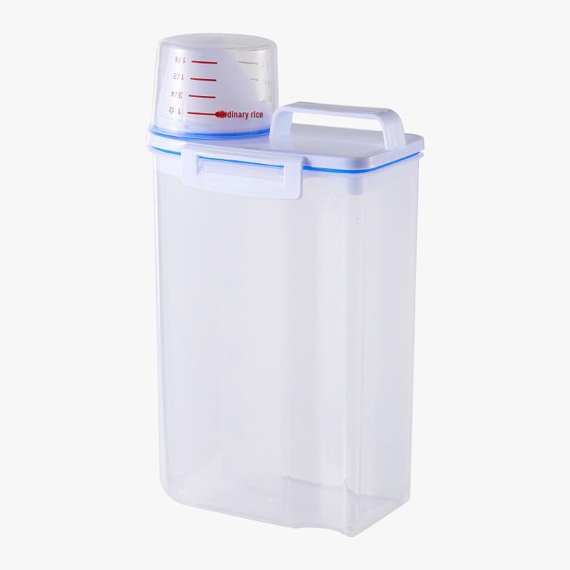 Japanese Rice Storage & Measuring Cup with Sealing Lid - Cereal & Grain Storage Container