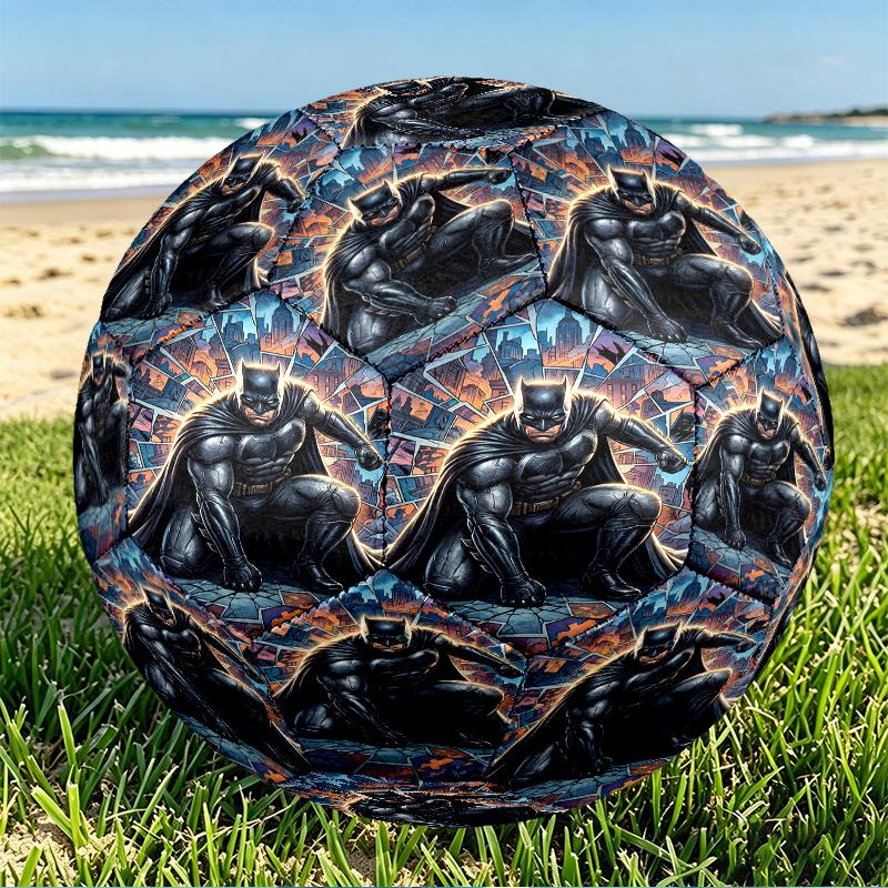 Batman Print Size 5 Soccer Ball, PU Wear Resistant Football for Match Training and Daily Practice, Birthday Gift for Soccer Fans