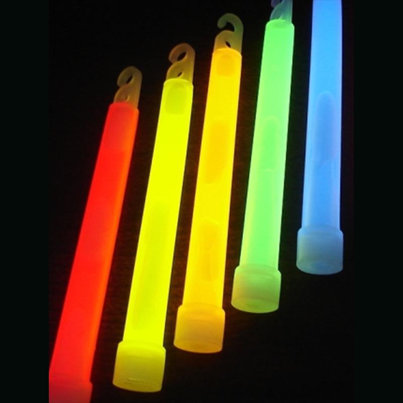 6-Inch Glow Stick with Hook, 8 Colors for Camping, Emergency Lighting, Party Favors, Concerts
