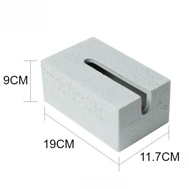 Creative Tissue Box Modern Luxury Stone Wet Tissue Case Aesthetic Rectangular Napkin Box Home Kitchen Storage Organization Decor