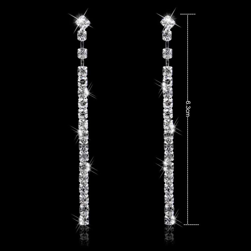 Girl Jewelry Elegant Square Full Diamond Trend Earrings Earrings Earrings