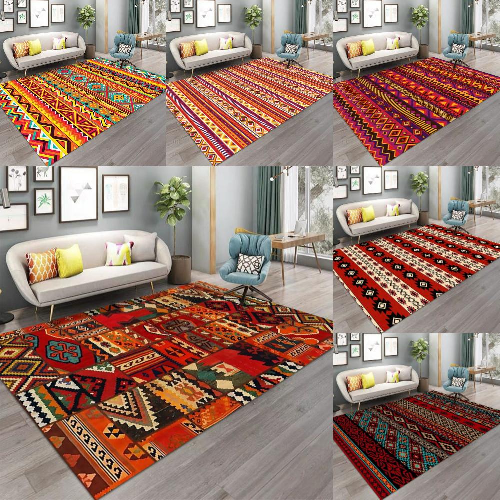 Red Persian Pattern Carpet Traditional Vintage Rug NonSlip Floor Mat for Living Room Bedroom Bedside Rug Classic Home Decor