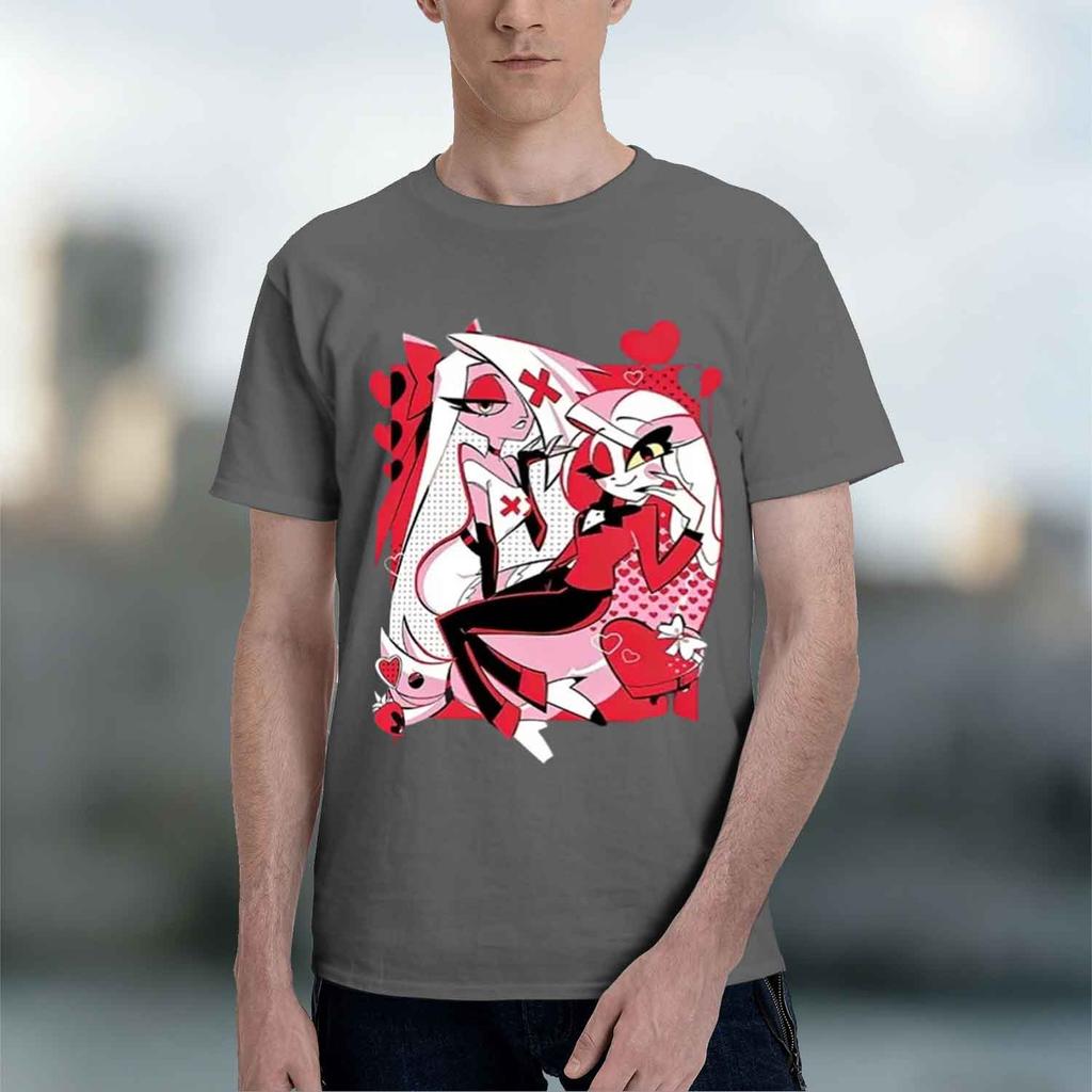 Anime Style Unisexs Tshirt He Themed Characters Valentines Day Gift For Him 2026 New Model Shortsleeve Crewneck Tshirt Classic