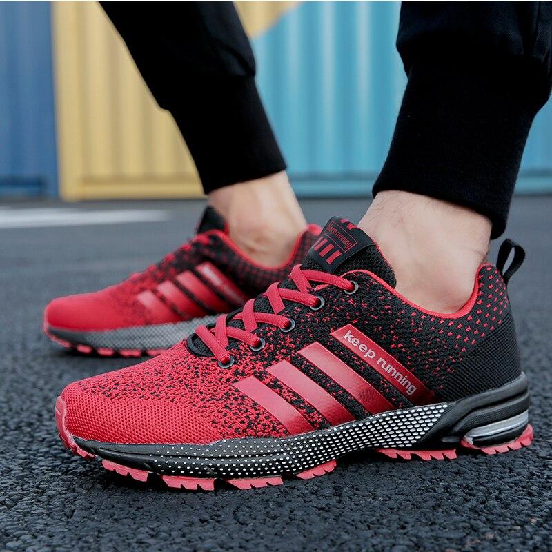 Fashion Men Shoes Breathable Sports Shoes Lace Up Vulcanized Shoes Lightweight Comfortable Running Training Gym Sneakers For Men
