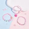 Conjunto Elegante de Pulseira com Pingente de Unicórnio para Meninas